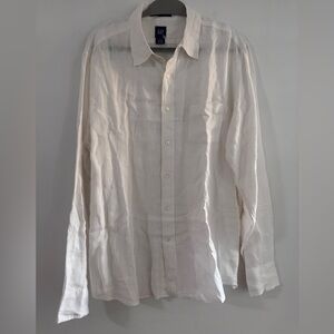 GAP Men’s Cream Linen Button Down Shirt